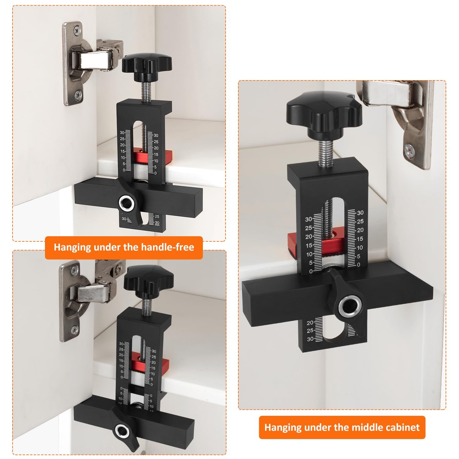 Cabinet Door Mounting Jig Adjustable Positioner Drill Positioning Tool
