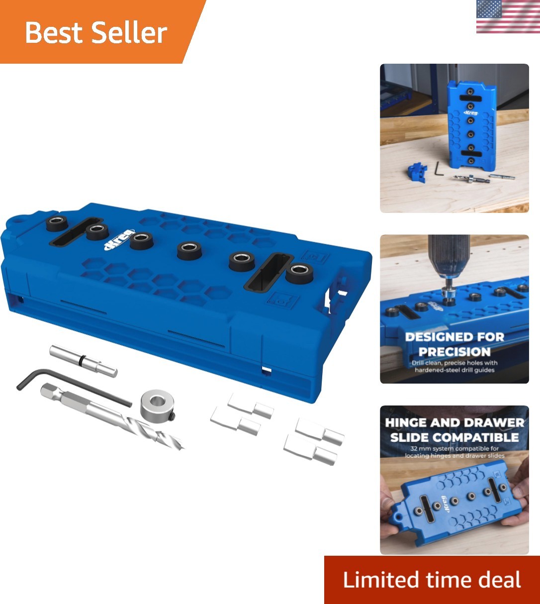 Shelf Pin Jig 1/4 Inch, Cabinet Shelf Drilling Jig, | Cabinet Hole Drilling G…