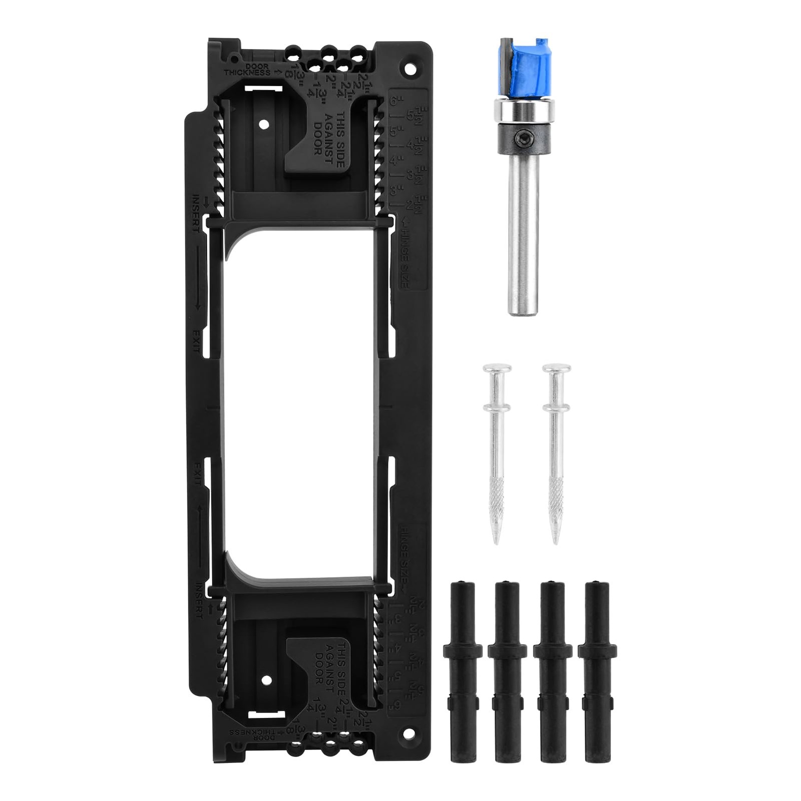 Door Hinge Jig Kit for Router, Adjustable Mortise Template Guide | Fits 2-1/2…
