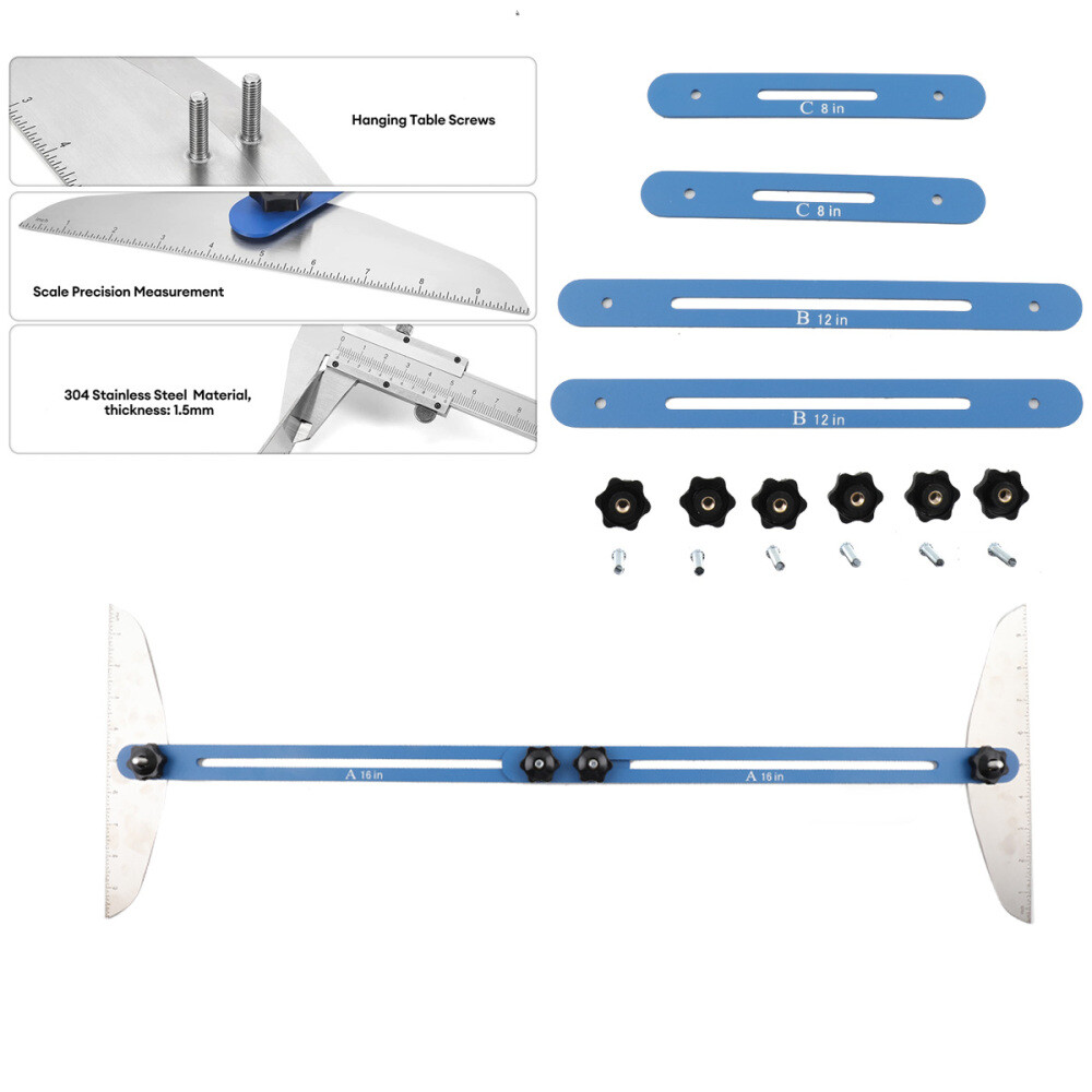 Stair Treads Gauge Template Tool Stair Jig Measuring Stair Shelf Scribe Tool