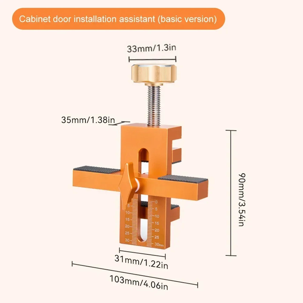 2 in 1 Cabinet Door Installation Positioner,6/8/10Mm Rebounder Punched Mounting