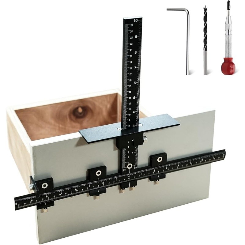 Aluminum Alloy Cabinet Hardware Jig Tool Adjustable Drill Guide Template Set New