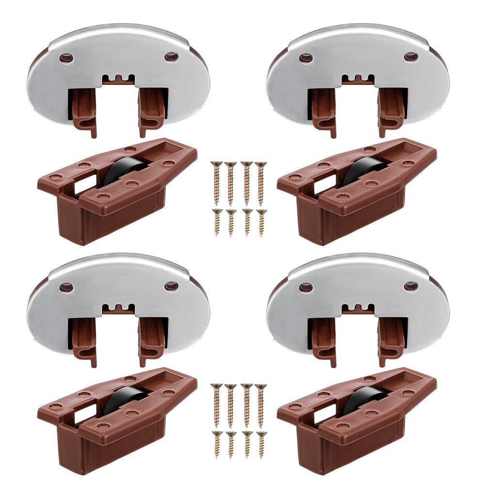 4 Sets Drawer Guide Kit Tracks Cabinet Repair Bracket Installation Aid