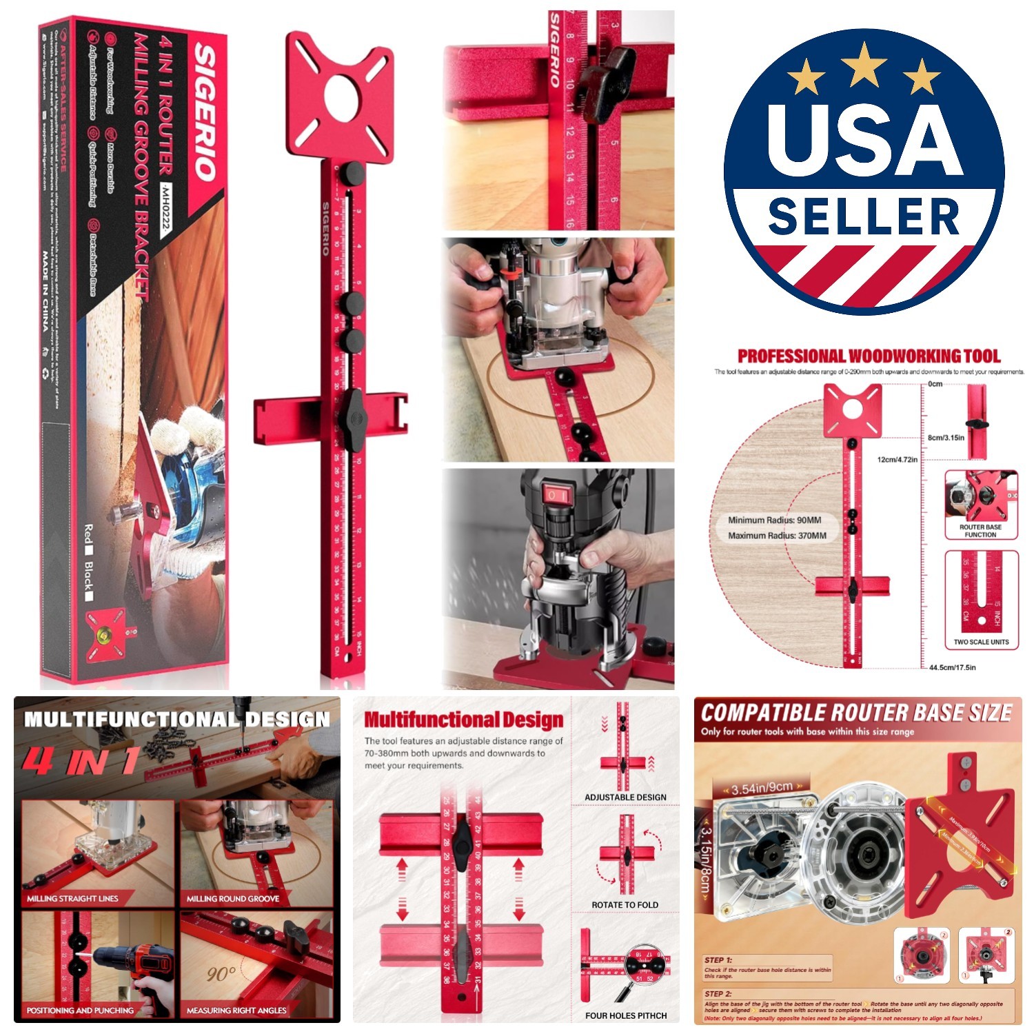 Multifunctional Aluminum Router Jig – Compatible with Small and Compact Routers