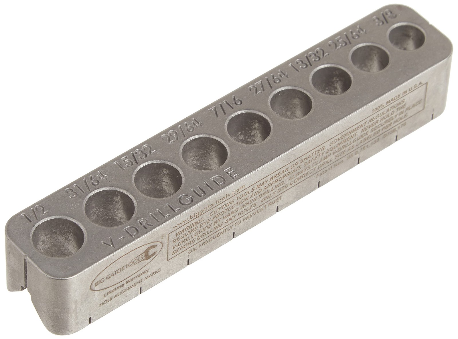Big Gator Tools V-Drill Guide Standard Sizes 3/8 to 1/2