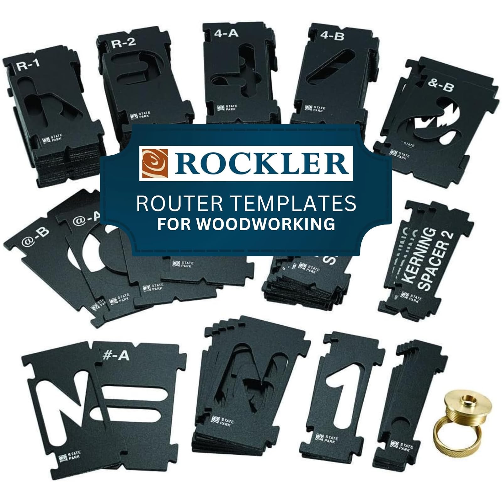 Rockler Router Letter Template Set 3-3/8in 99 Pieces