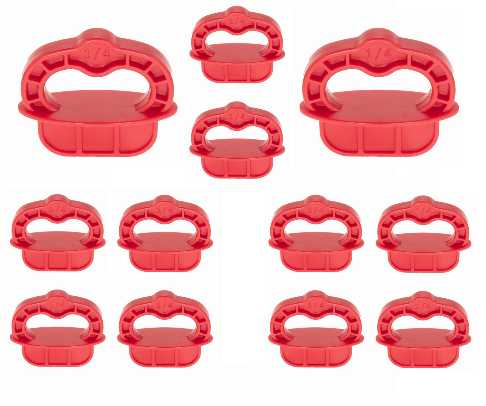 Deck Board Jig 12 Pcs Deck Spacer 1/4″ Red Deck Jig Spacer Rings