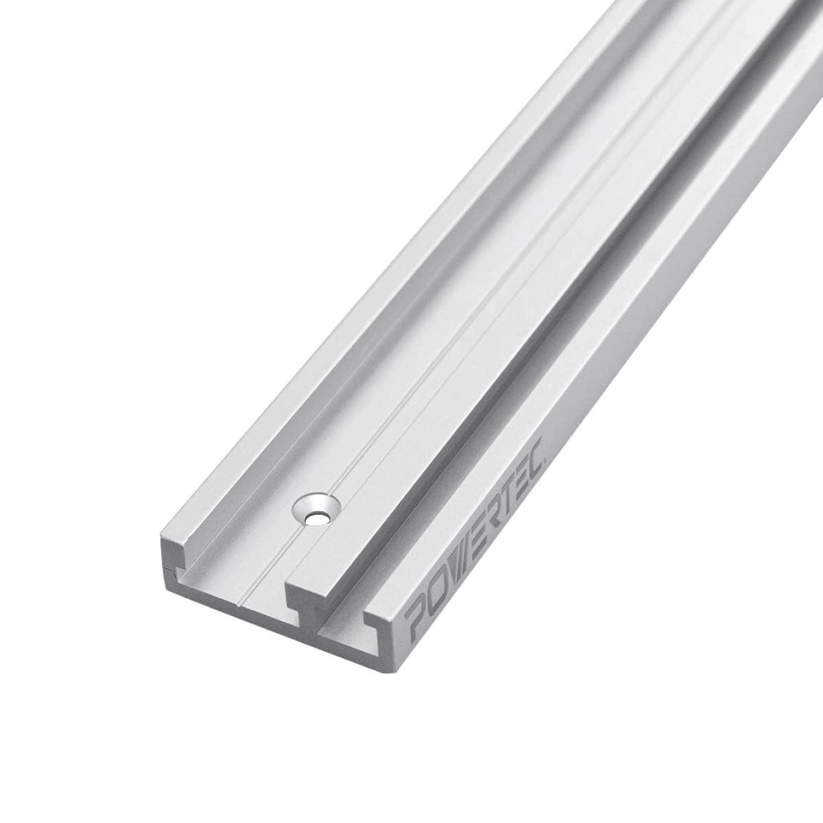 POWERTEC 71365 Aluminum Combo T-Track Miter Track for Woodworking | 48” Dual Tra