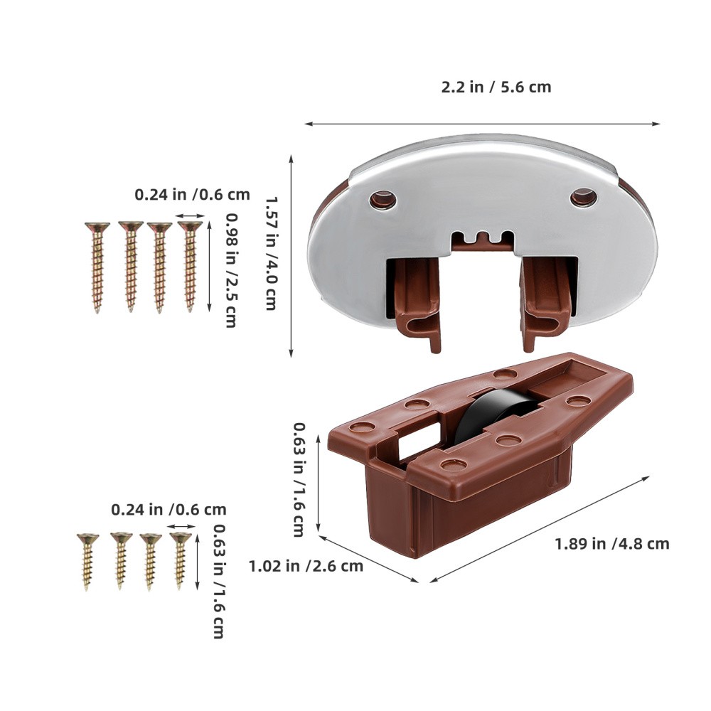 4 Sets Drawer Slides Replacement Mounting Hardware Cabinet Fasteners