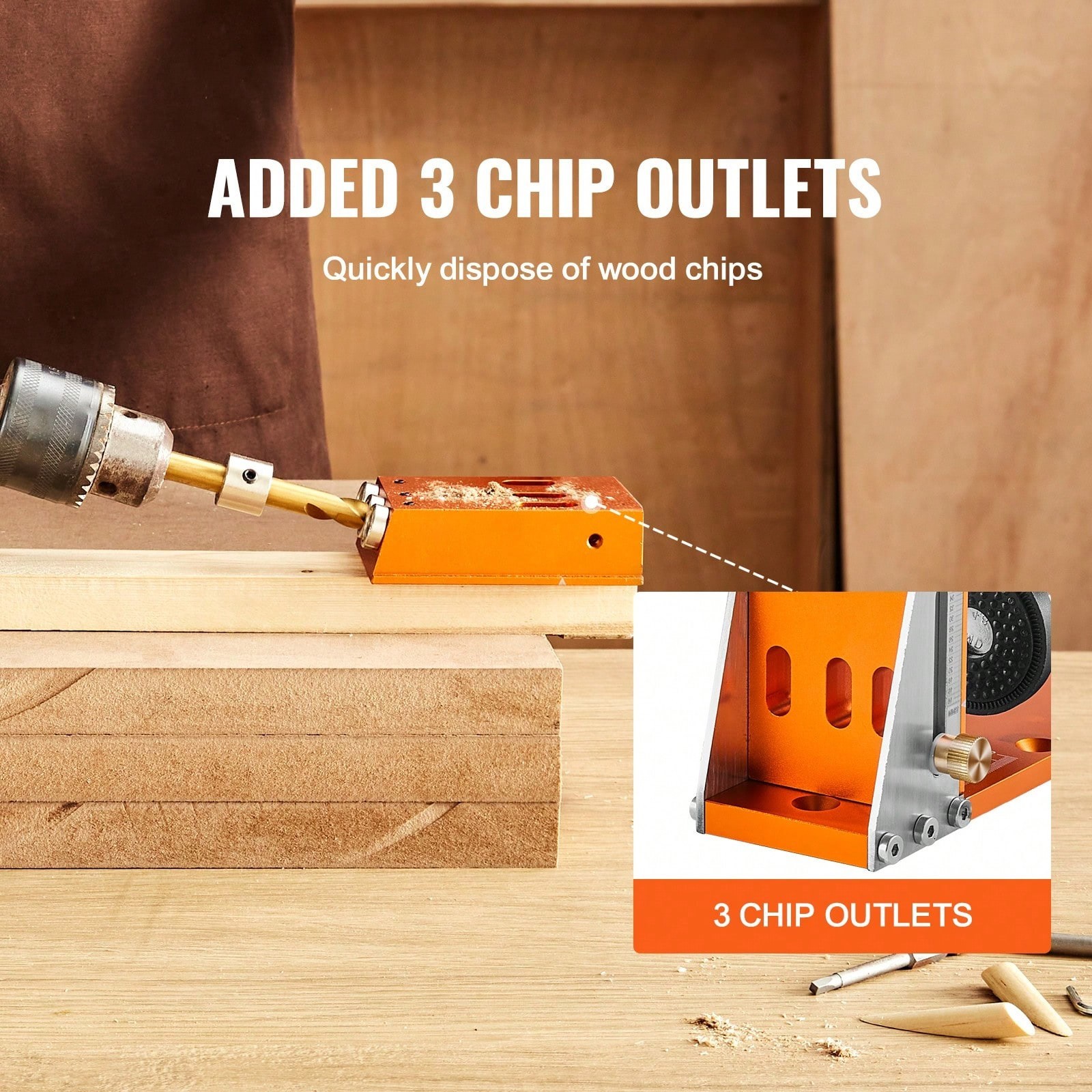 30Pcs Pocket Hole Jig Kit Adjustable Woodworking Joinery Drill Guide