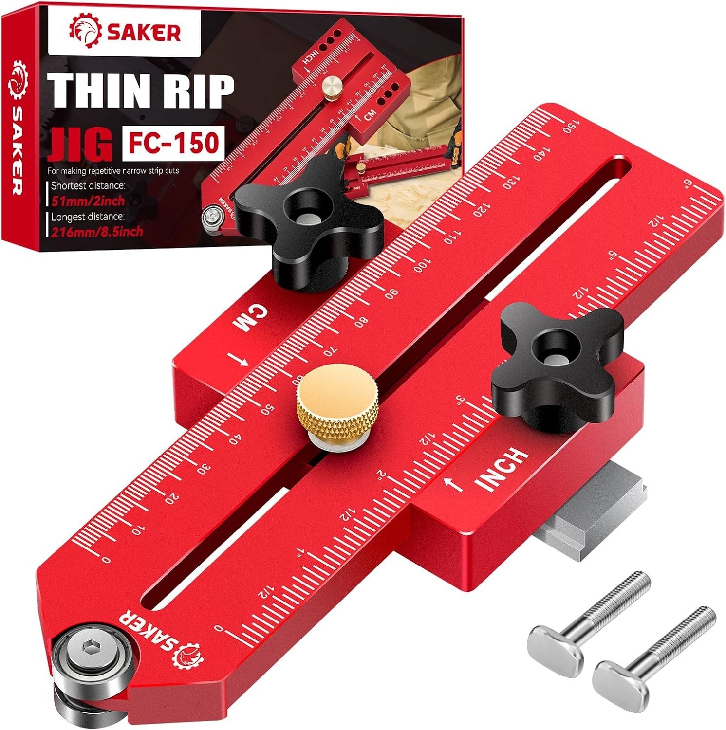 Thin Rip Jig Table Saw Jig Guide, Making Repetitive Narrow Strip Cuts, Fit fo…