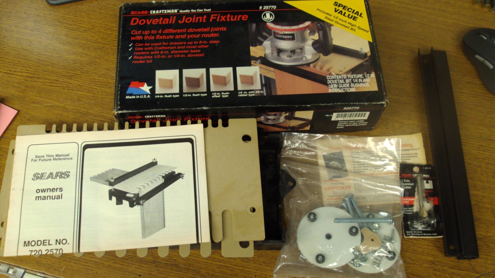 New Craftsman 9-2570 8in Dovetail Fixture Vintage in Box B483