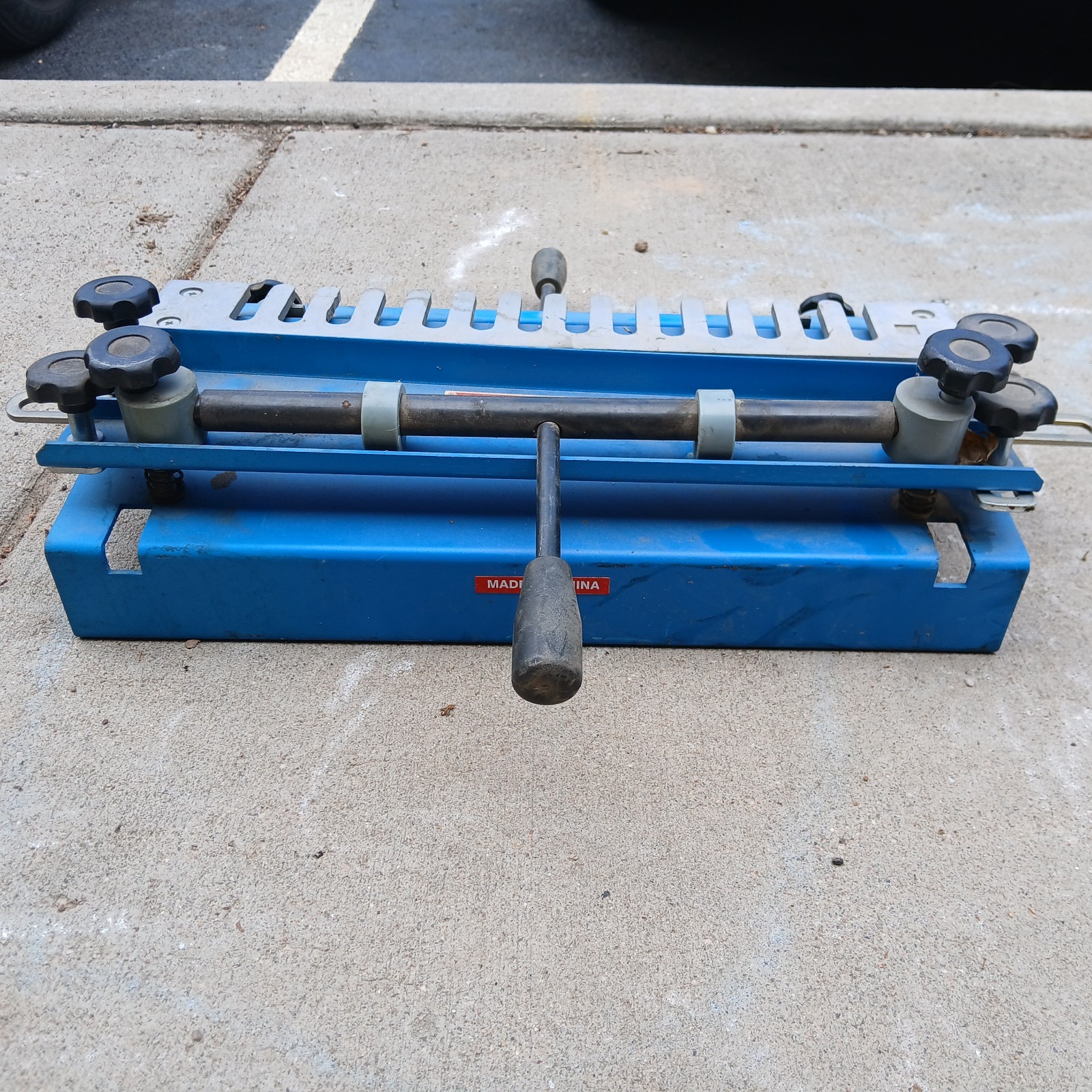 Central Machinery Dovetail Fixture Jig Router Template Blue Vtg 20” 1/2″