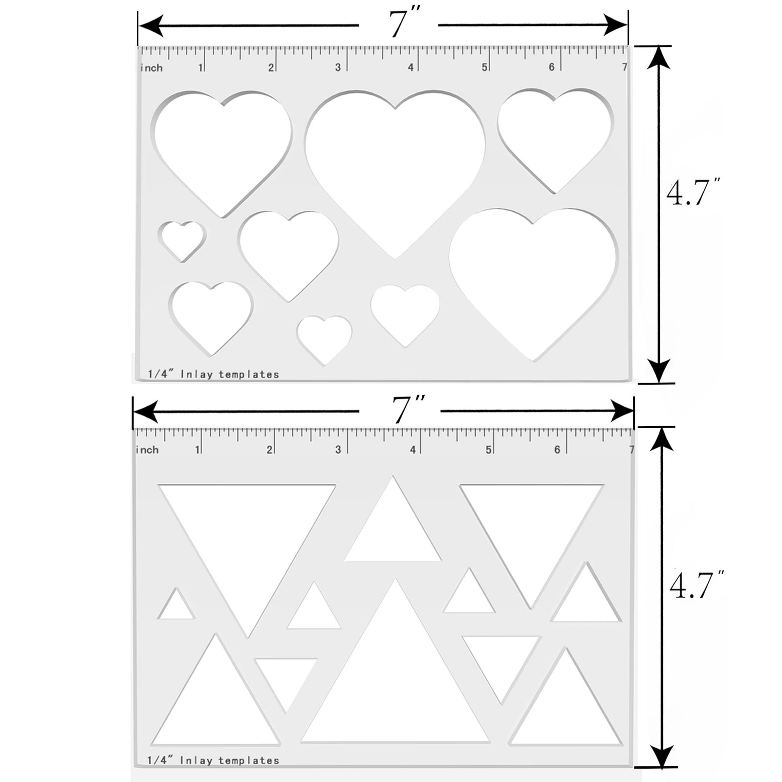 9 In 1 Router Templates For Woodworking Router Jig Template Heart Inlay Template