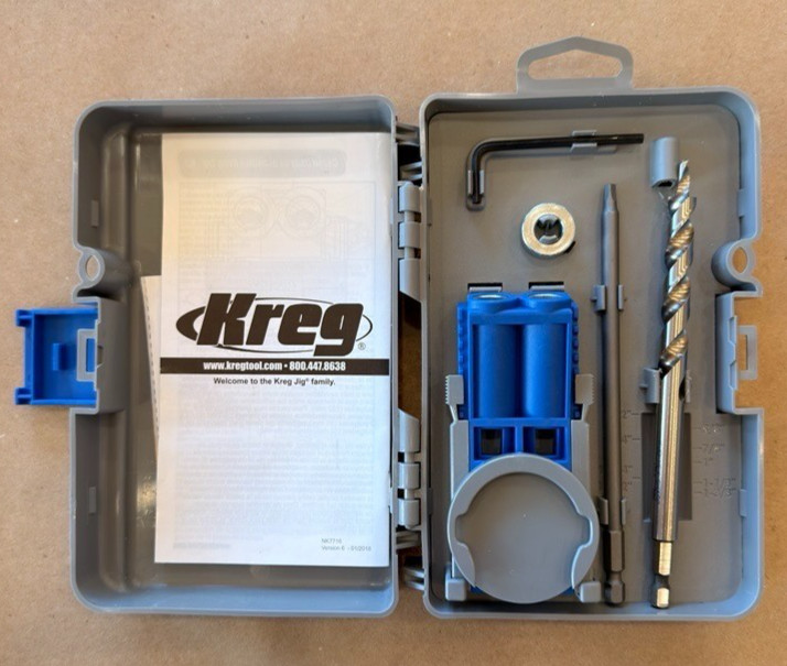 Kreg Jig R3 Pocket Hole Jig Kit Gray Plastic Case Woodworking