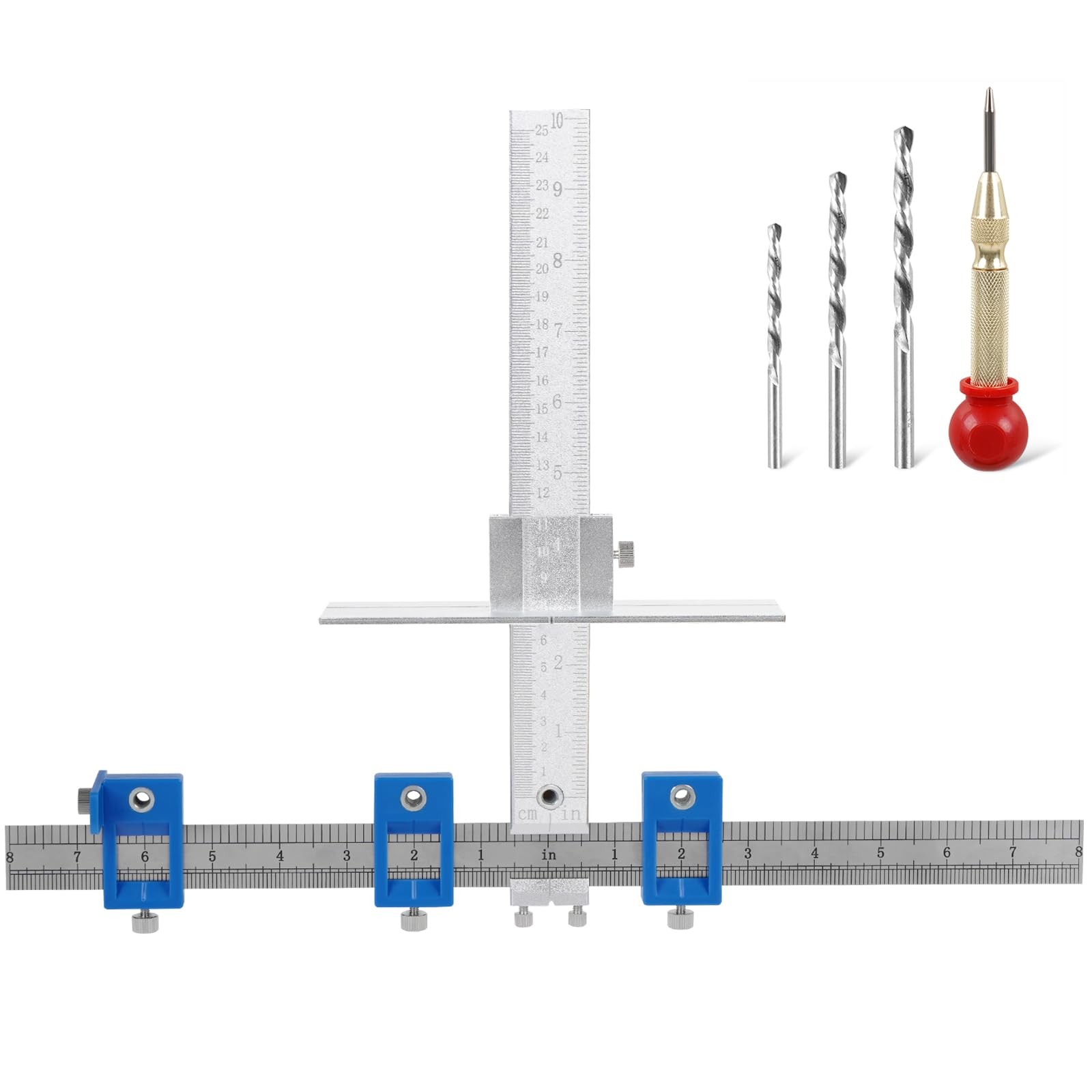 Metal Cabinet Hardware Jig, Punch Locator Drill Guide,Wood Drilling Dowelling…