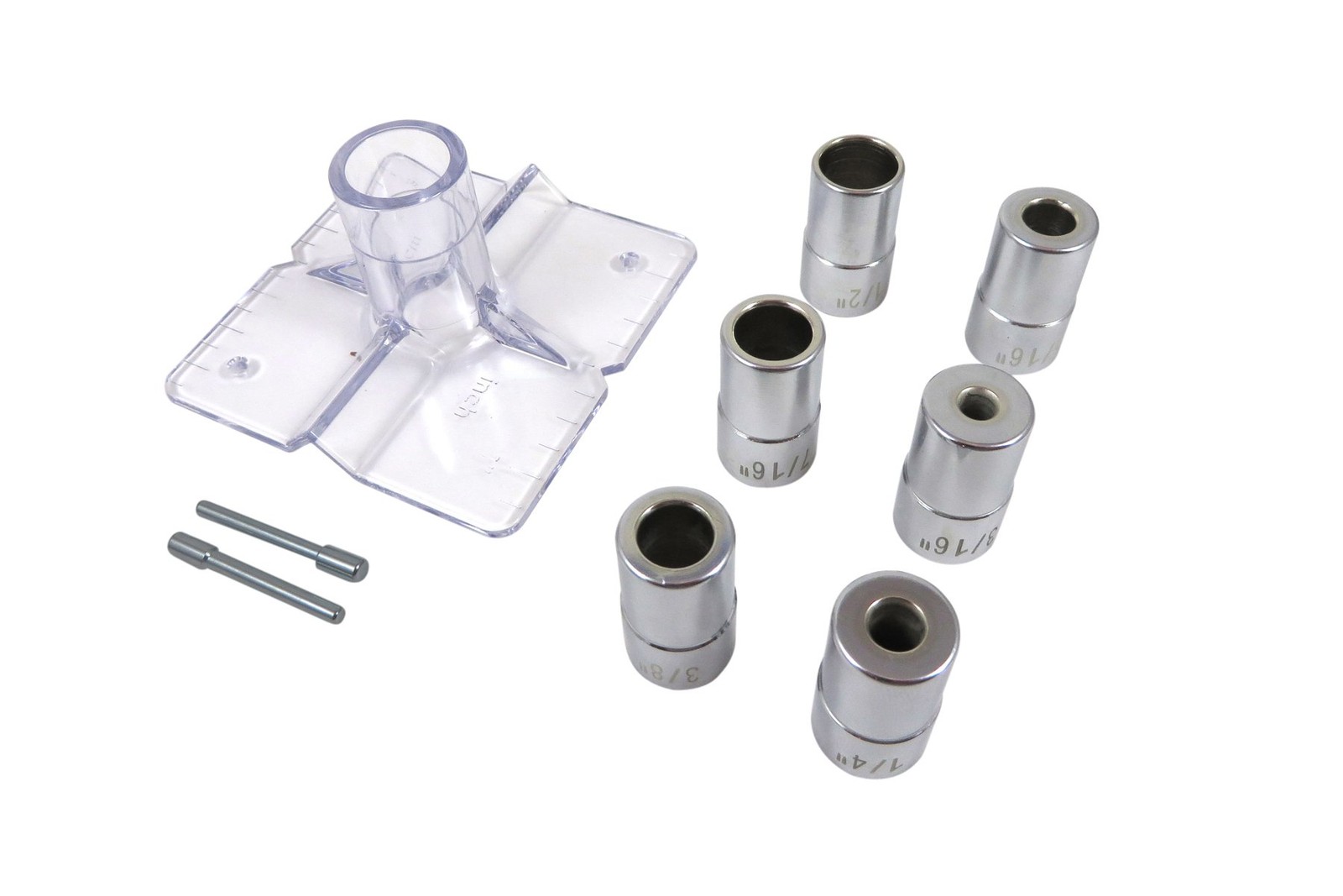 Drill Guide Dowel Kit Jig with 6 Bushings 3/16”, 1/4”, 5/16”, 3/8”, 7/16″ and…
