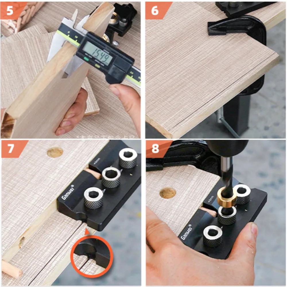Precision Jig Dowel Cam Jig 3 In 1 Woodworking Dowelling Drilling Guide Kit Tool