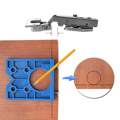 35mm Concealed Hinge Jig Kit Woodworking Drill Set for Door Cabinets