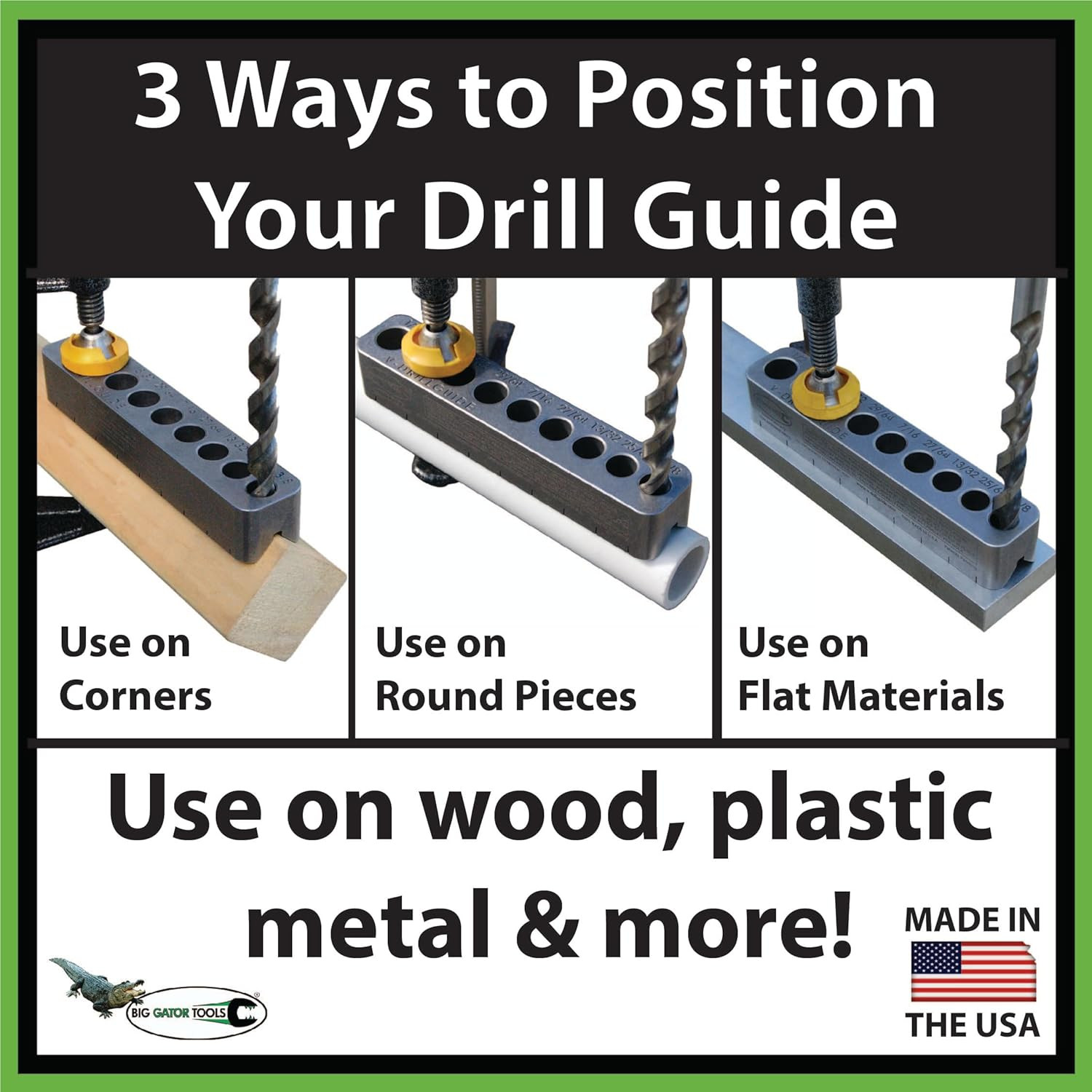 The Original V-Drillguide®! STD1000DGNP Standard Drill Guide Sizes 1/8″ – 3/8″