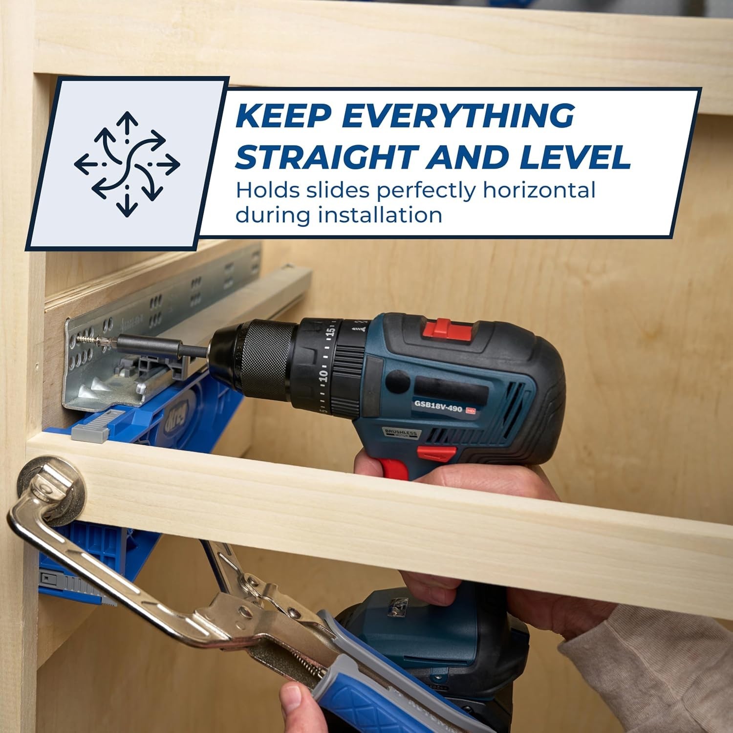 KHI-Slide Drawer Slide Jig Kit – 2 Tools for Easy Drawer Installation