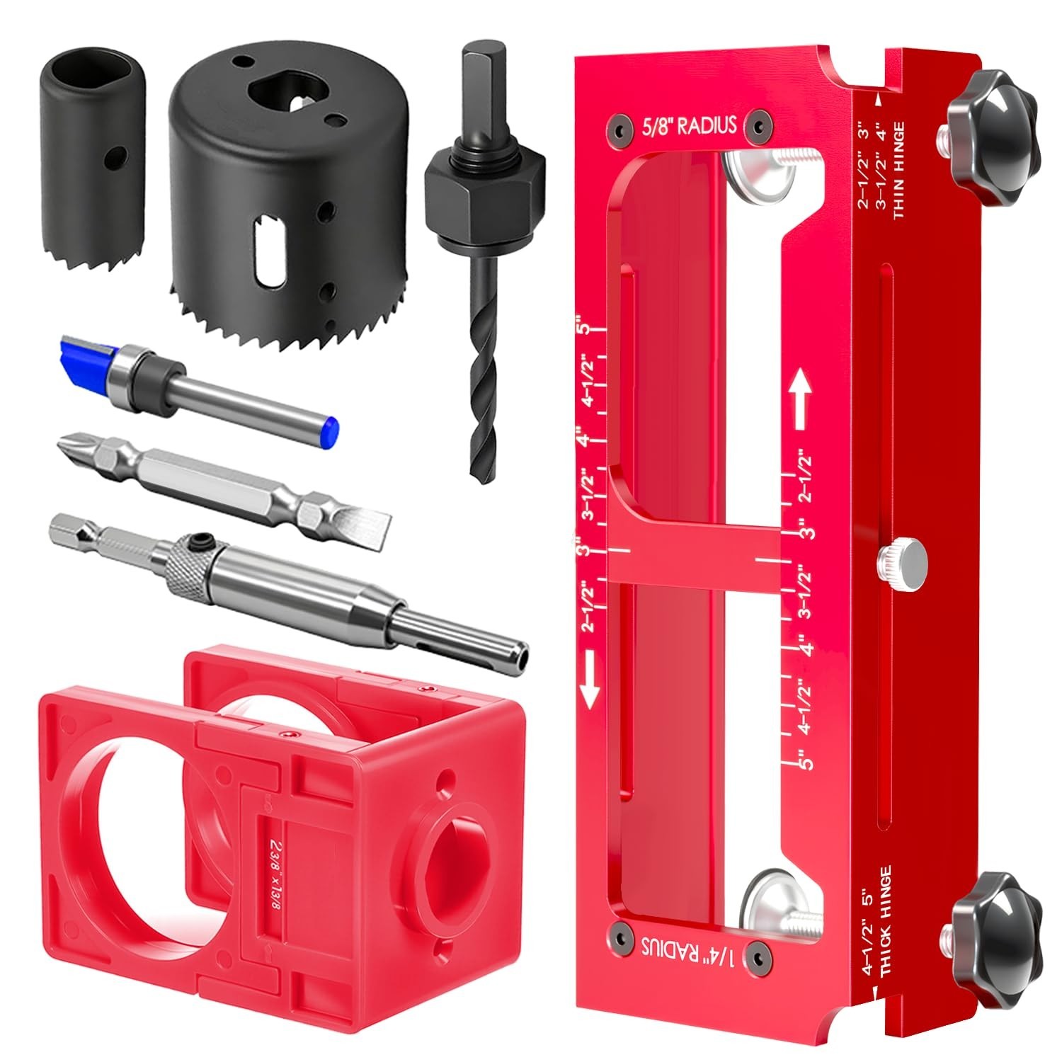 Door Hinge Jig and Door Lock Installation Kit, Aluminum Alloy Router Template…