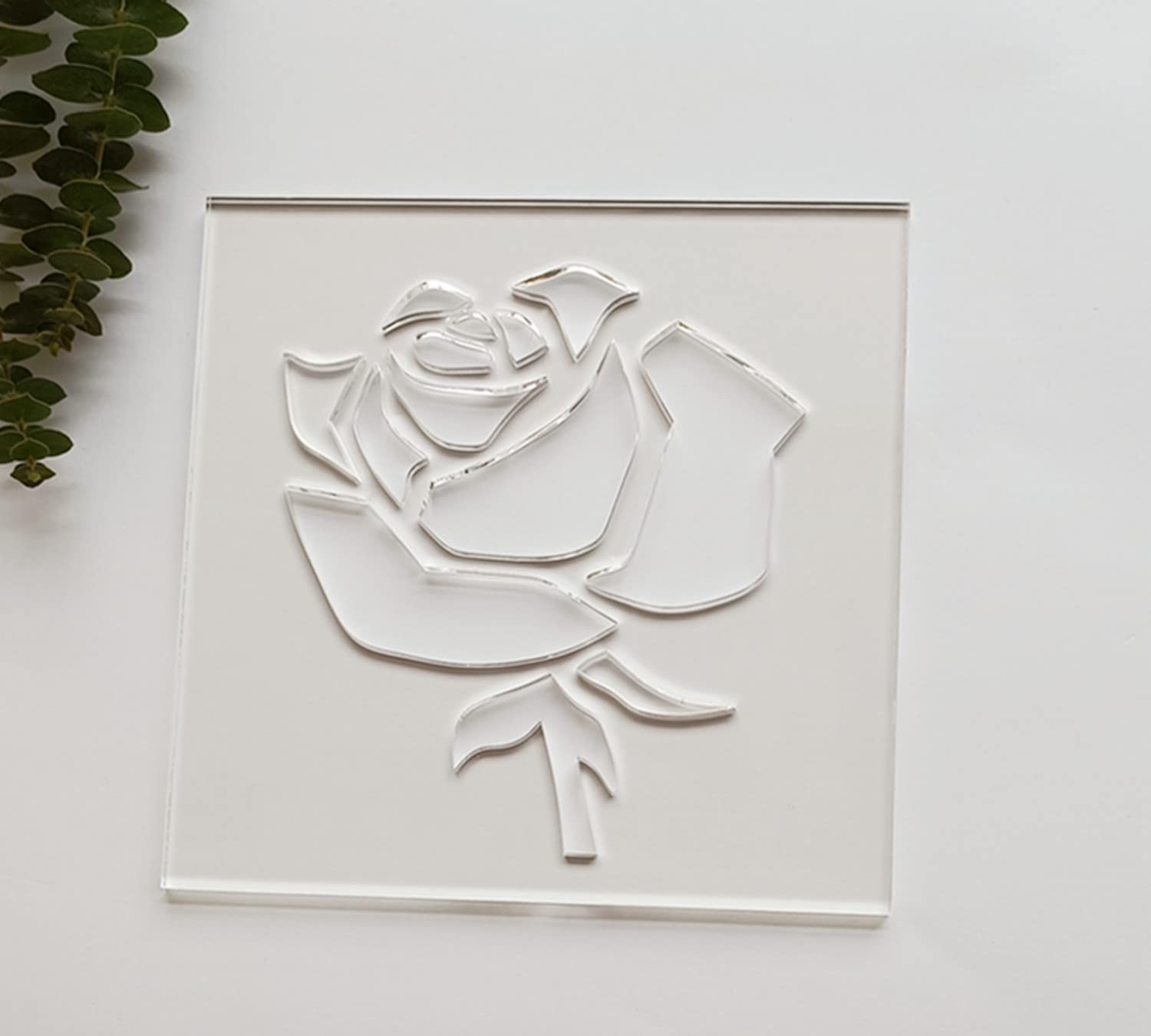 Rose Router Template Clear Acrylic Inlay Jig Template Woodworking 7.5×7.5 Inch