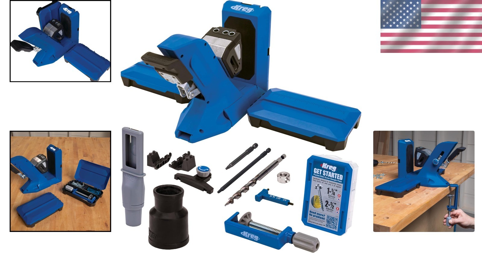 Versatile Pocket-Hole Jig KPHJ720PRO – Perfect for Projects 1/2″ to 1 1/2″