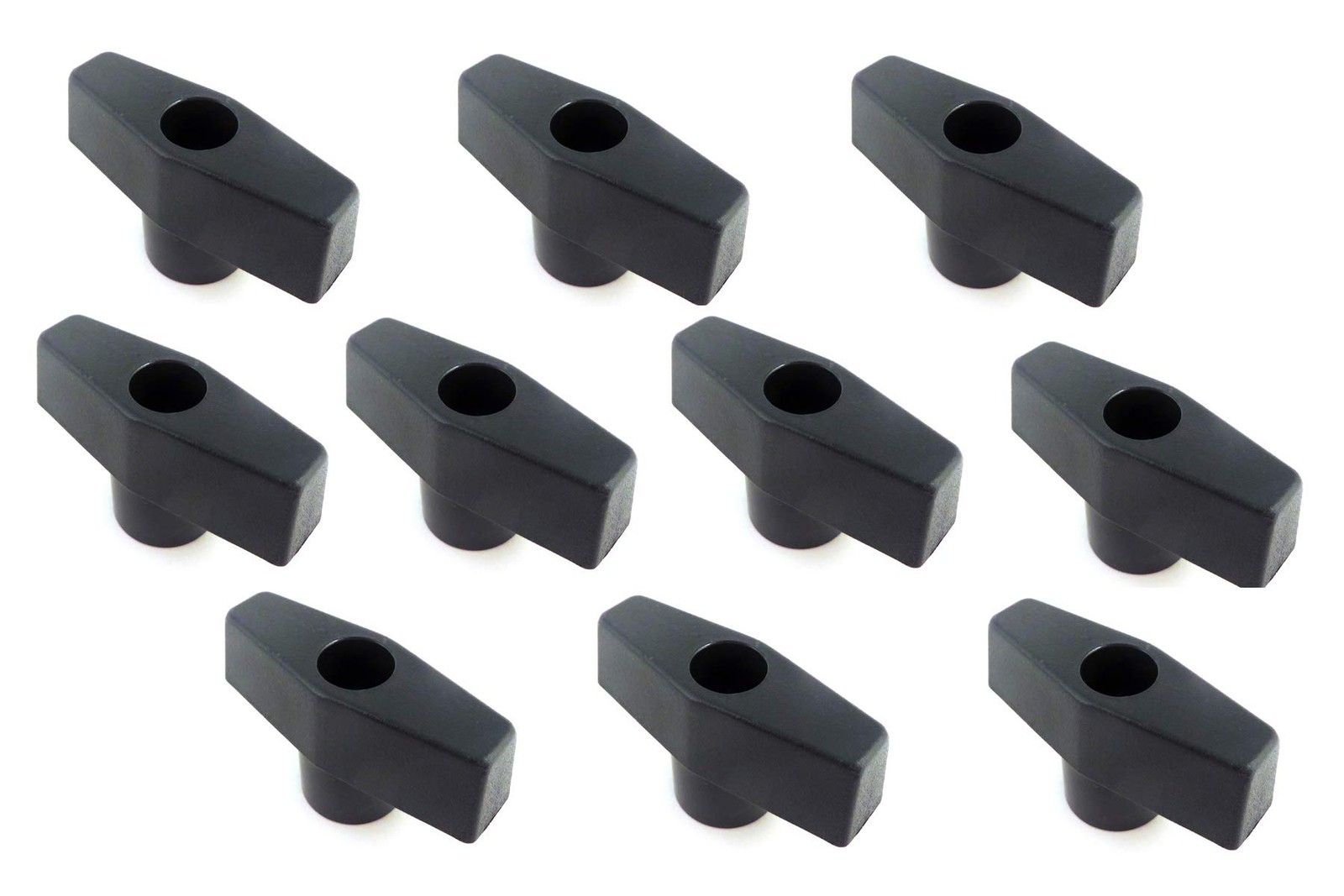 770825 Lot 10 each 3/8 16 Female Thread T Knobs 2-1/2 inch wide by 1-1/8 inch…