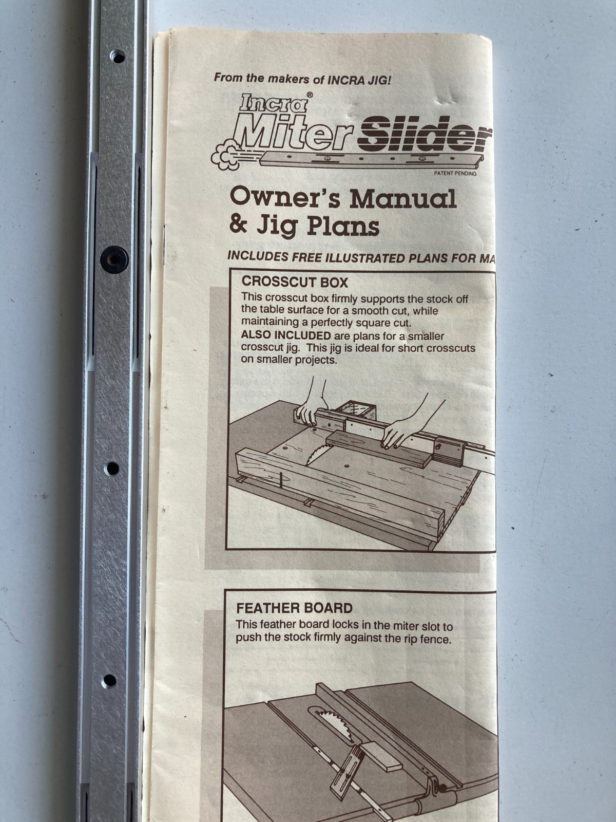 INCRA JIG MITER SLIDER RAIL