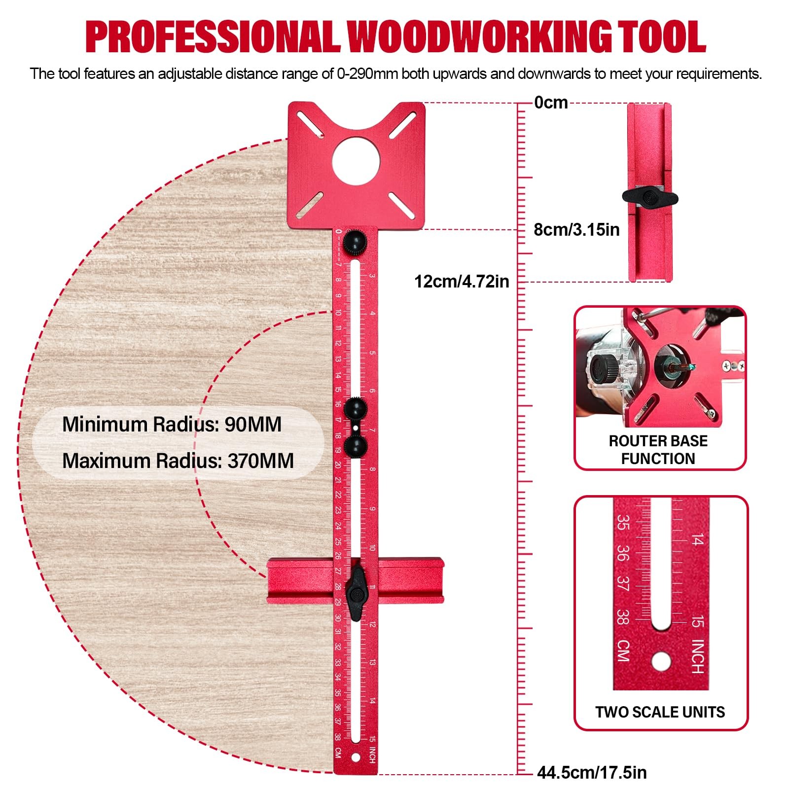 4-in-1 Router Milling Groove Bracket Aluminum Cutting Jig – Precision Size